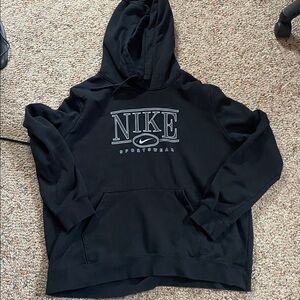 Nike women Black Hoodie with Logo